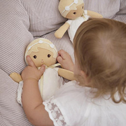 Текстильная кукла Kaloo "Daphne", в молочном платье, серия "Tendresse de Kaloo", 25 см